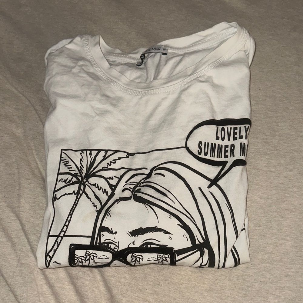 Zara Graphic Tee with Summer Print